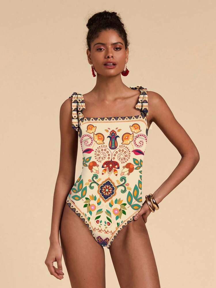 Travachic 1pc Women One-Piece Simple Fashionable Swimsuit, Suitable For Summer,Summer Outfits For Women,Beachwear,Easter,Beach Outfits For Woman,Spring Break,Vacation Outfits Women,Concert Outfit Women,BOHO,Music Festival,Tropical Vacation Woman Clothes,Swim Suits For Women,Bathing Suits Women | SHEIN