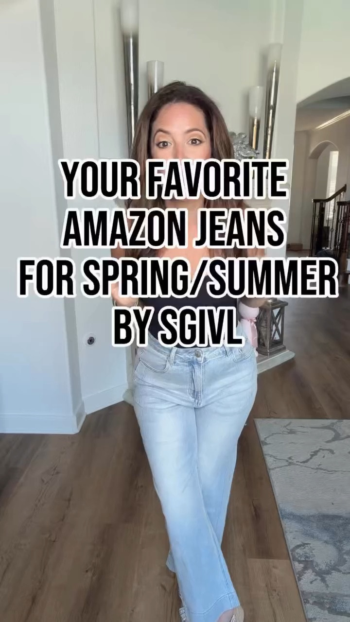These @sgivl.official jeans from @amazon are the cutest most comfortable jeans!! The color , the style, the fit EVERYTHING is so good! I’m wearing a size 6 and they fit to perfection! These are going to make the best jeans for spring and summer! Comment shop for link! #jeans #ootd #fit #spring #summer

#LTKTall #LTKMidsize #LTKootd