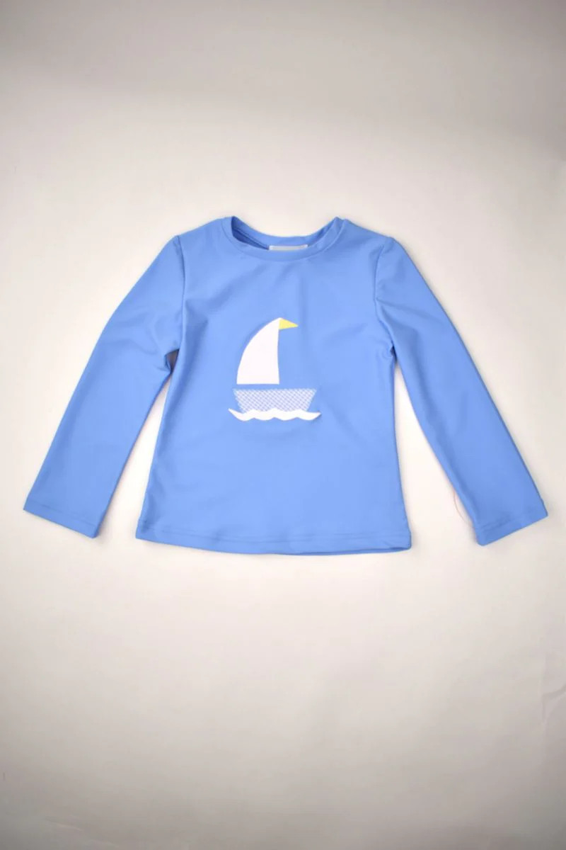 Sailboat Seersucker Swim Collection \u2013 Boys & Girls by Funtasia Too! | Persnickety