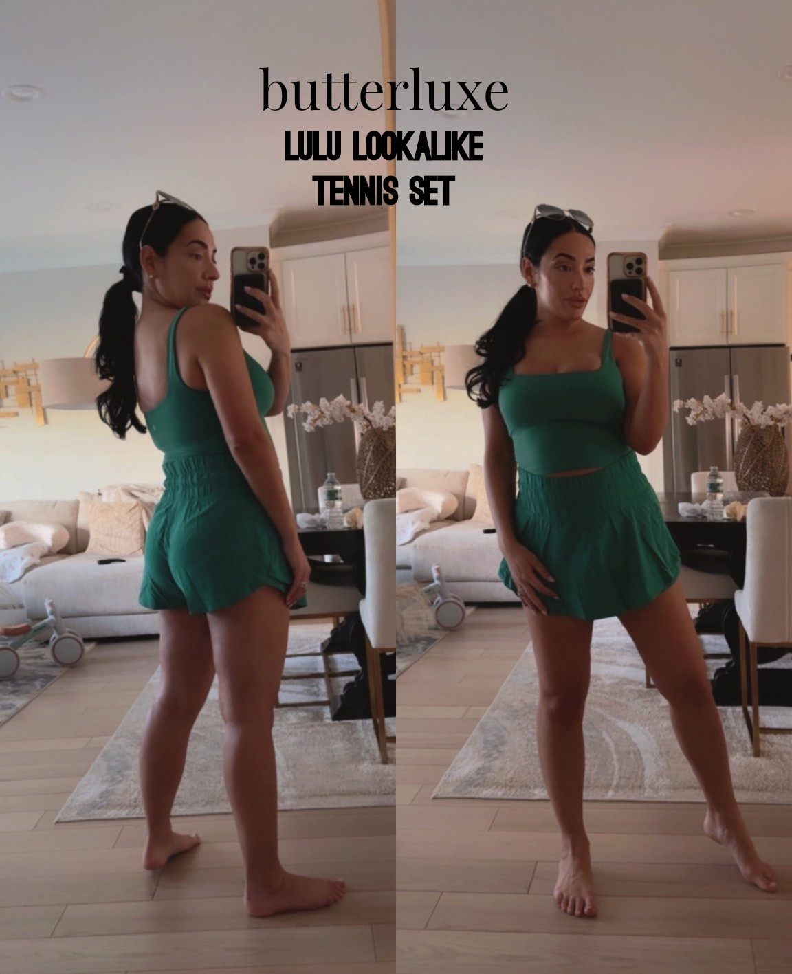 Love this butterluxe material 🎾🏓  such a good Lululemon dupe!

For reference: wearing a size small in both pieces 

#LTKPetite #LTKActive #LTKootd