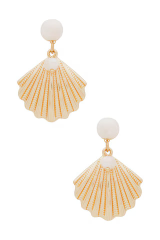 Shell Earring in Gold | Revolve Clothing (Global)