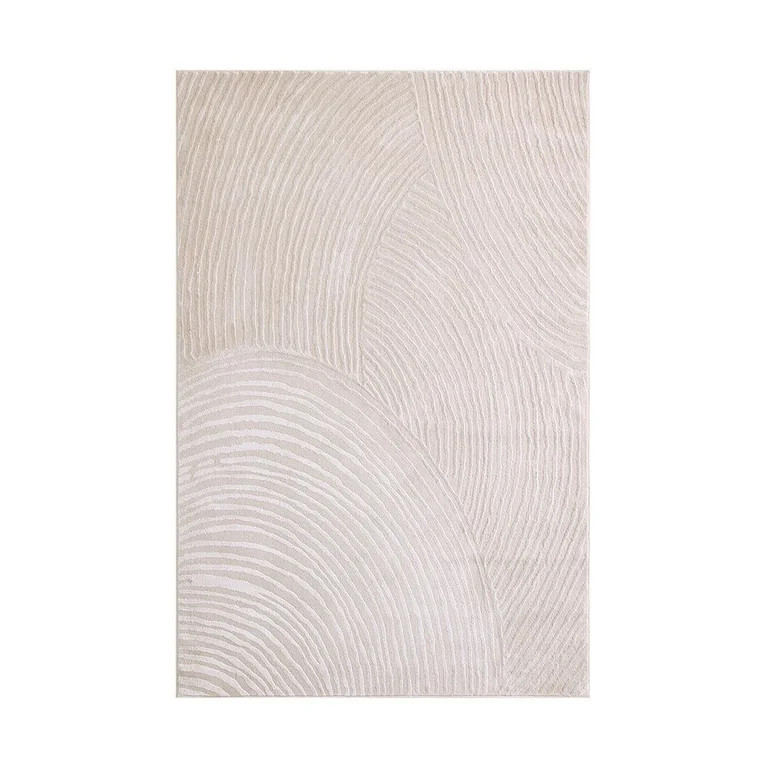 Better Homes & Gardens Kai Carved Ripple Indoor Stain/Fade Resisant Area Rug, Cream, 5'3" x 8' | Walmart (US)