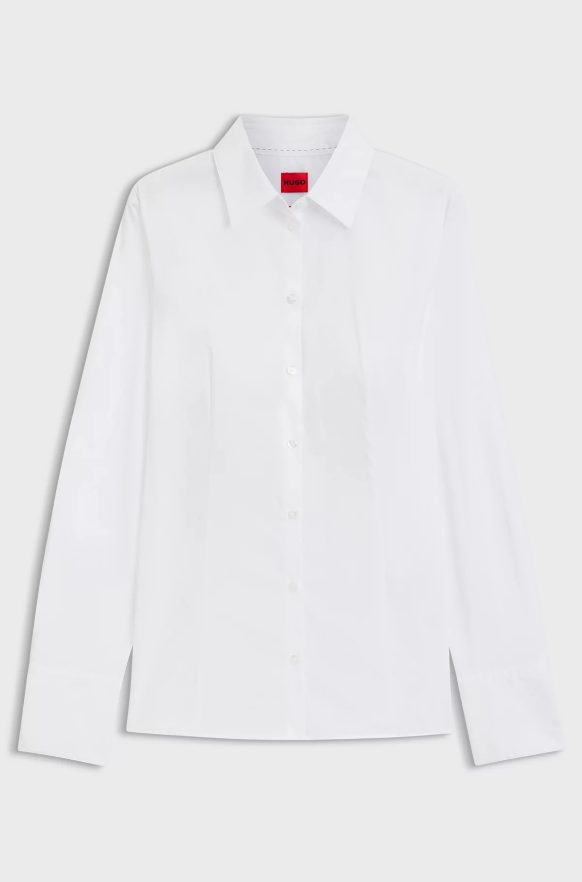 Slim-fit blouse in easy-iron poplin | Hugo Boss (UK)
