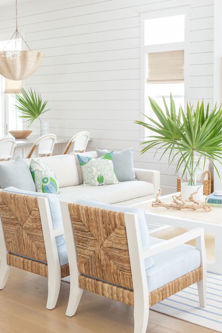 I recently shared a mini tour of our new Florida home! Includes items in our living room and kitchen like our linen sofas, woven back chairs, raffia coffee table, blue and white striped rug, blue and green throw pillows, rope chandeliers, swivel counter stools and so much more! See the full tour here: https://lifeonvirginiastreet.com/a-peek-at-our-new-florida-home/. 

#ltkhome #ltkseasonal #ltksalealert #ltkfindsunder50 #ltkfindsunder100 #ltkstyletip #ltkover40 #ltkfamily   #LTKsalealert #LTKhome


#LTKSeasonal #LTKHome #LTKSaleAlert