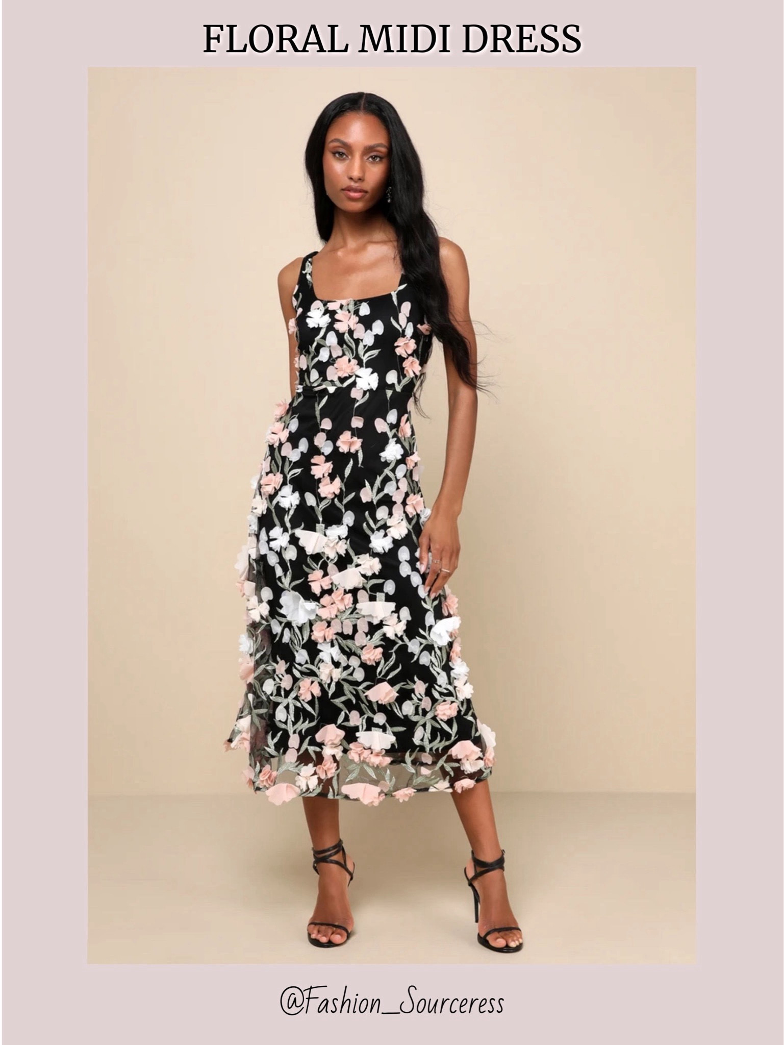 open lace back dress Petal and Pup Women's Floret Midi Dress main image 1