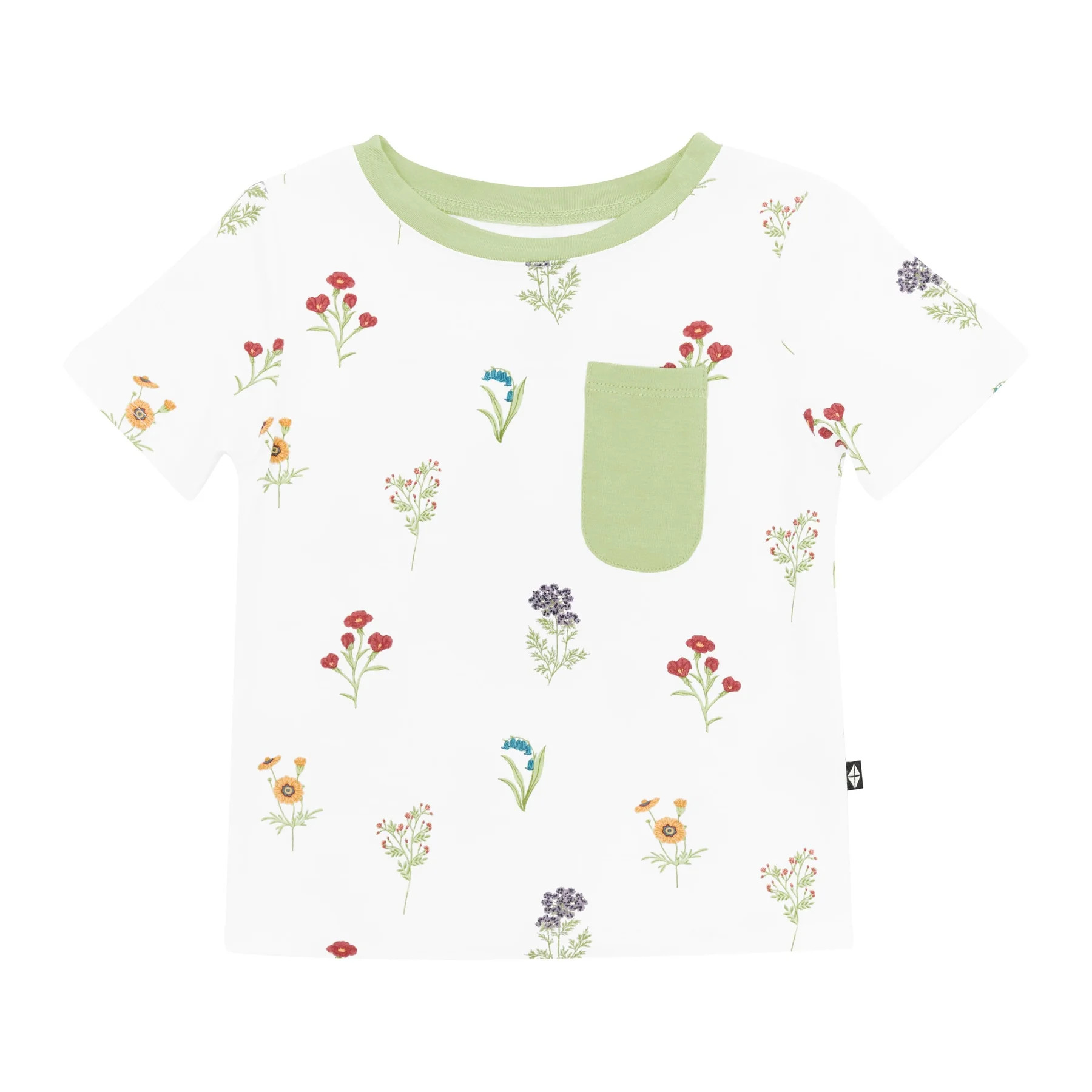Toddler Crew Neck Tee in Wildflower | Kyte Baby