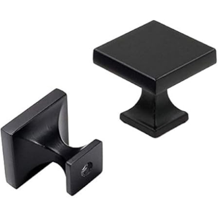 Black Cabinet Knobs 5 Pack Square Drawer Knobs goldenwarm - LS6785BK Drawer Knobs Matte Black Square | Amazon (US)