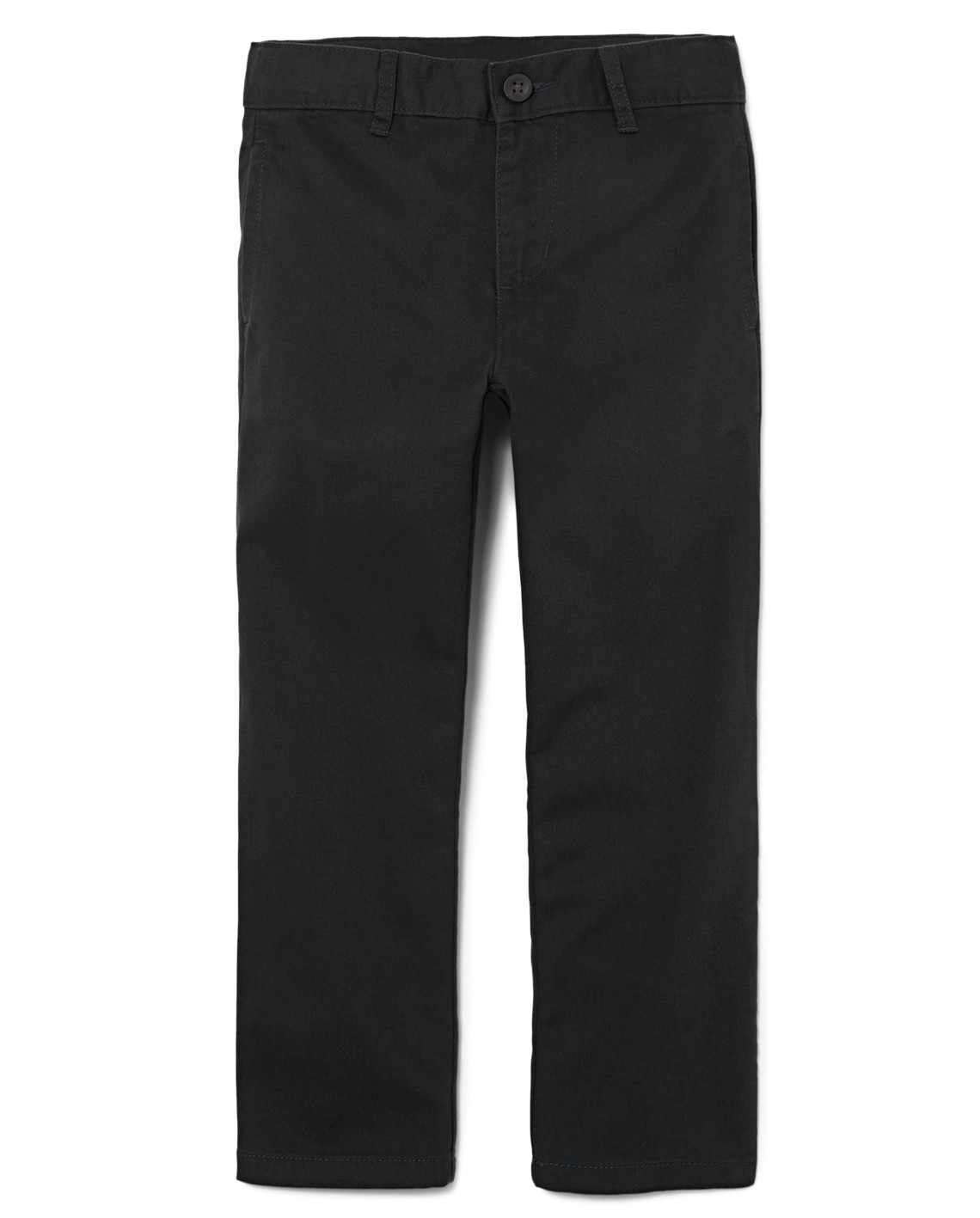 Boys Uniform Stretch Straight Chino Pants - black | The Children's Place