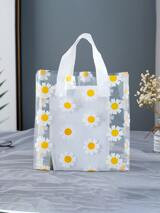 5pcs Clear Floral Pattern Gift Bag, Transparent PVC Portable Bag, For Party | SHEIN