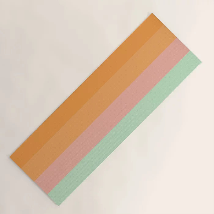 Vintage Rainbow Yoga Mat | Society6