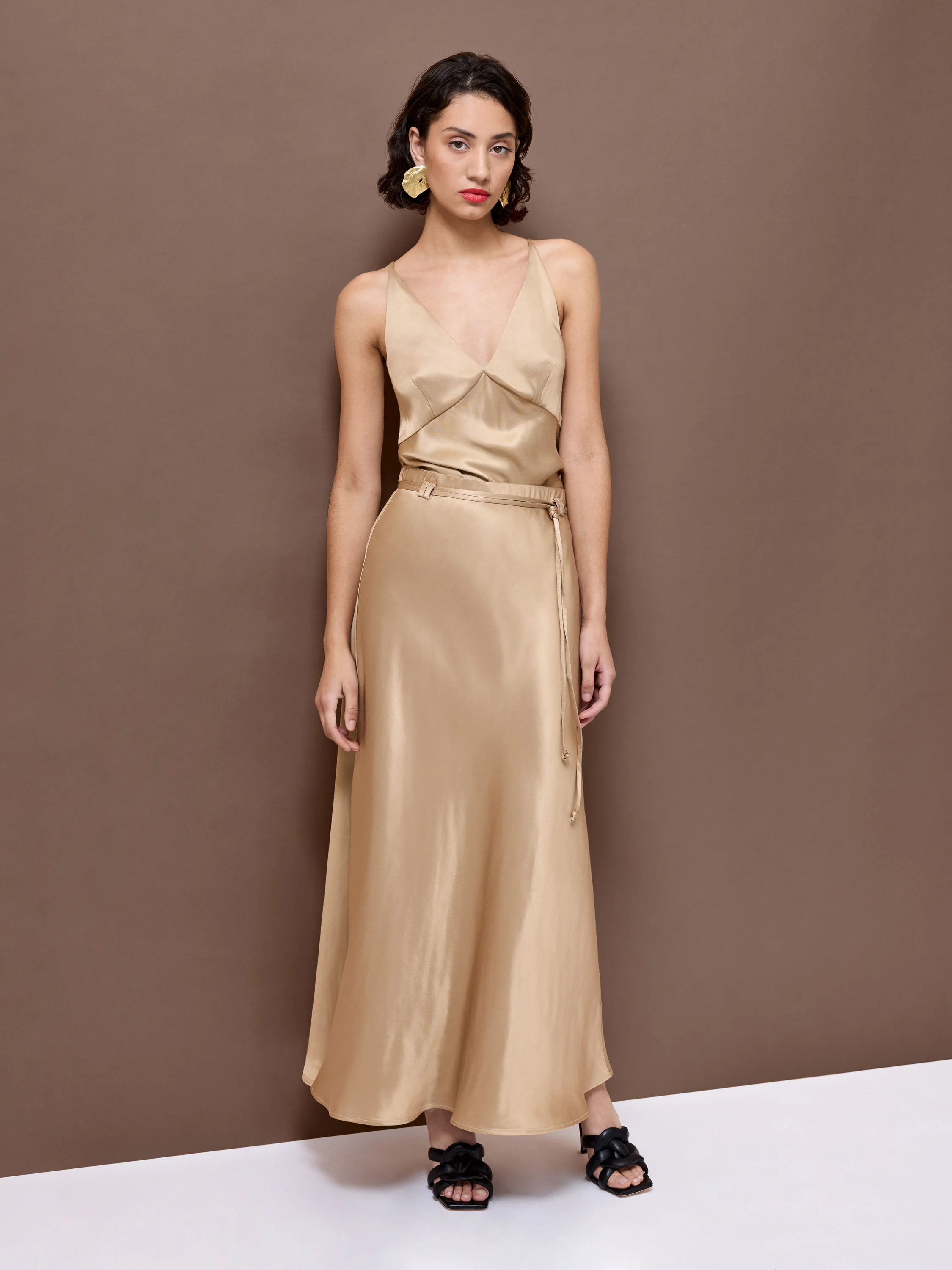 Poppy Silky Skirt | Vivere London