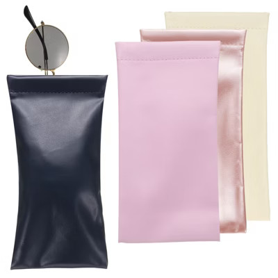 Unique Bargains PU Leather Squeeze Top Soft Eyeglass Cases 4 Pcs 3.5" x 7.1" | Target
