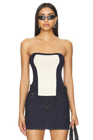 Lovers and Friends Drusilla Tube Top in Beige & Black from Revolve.com | Revolve Clothing (Global)