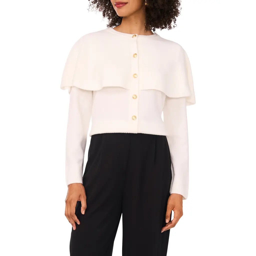 Vince Camuto Cape Detail Cardigan in Antique White at Nordstrom Rack, Size Medium | Nordstrom Rack