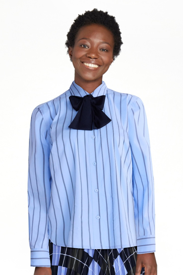 Free Assembly Women's Button Front Shirt with Satin Tie, Sizes XS-4X | Walmart (US)