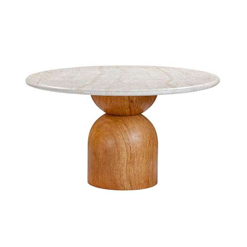 Tov Furniture Cynthia Travertine Concrete Indoor/Outdoor 54" Round Dining Table | Amazon (US)