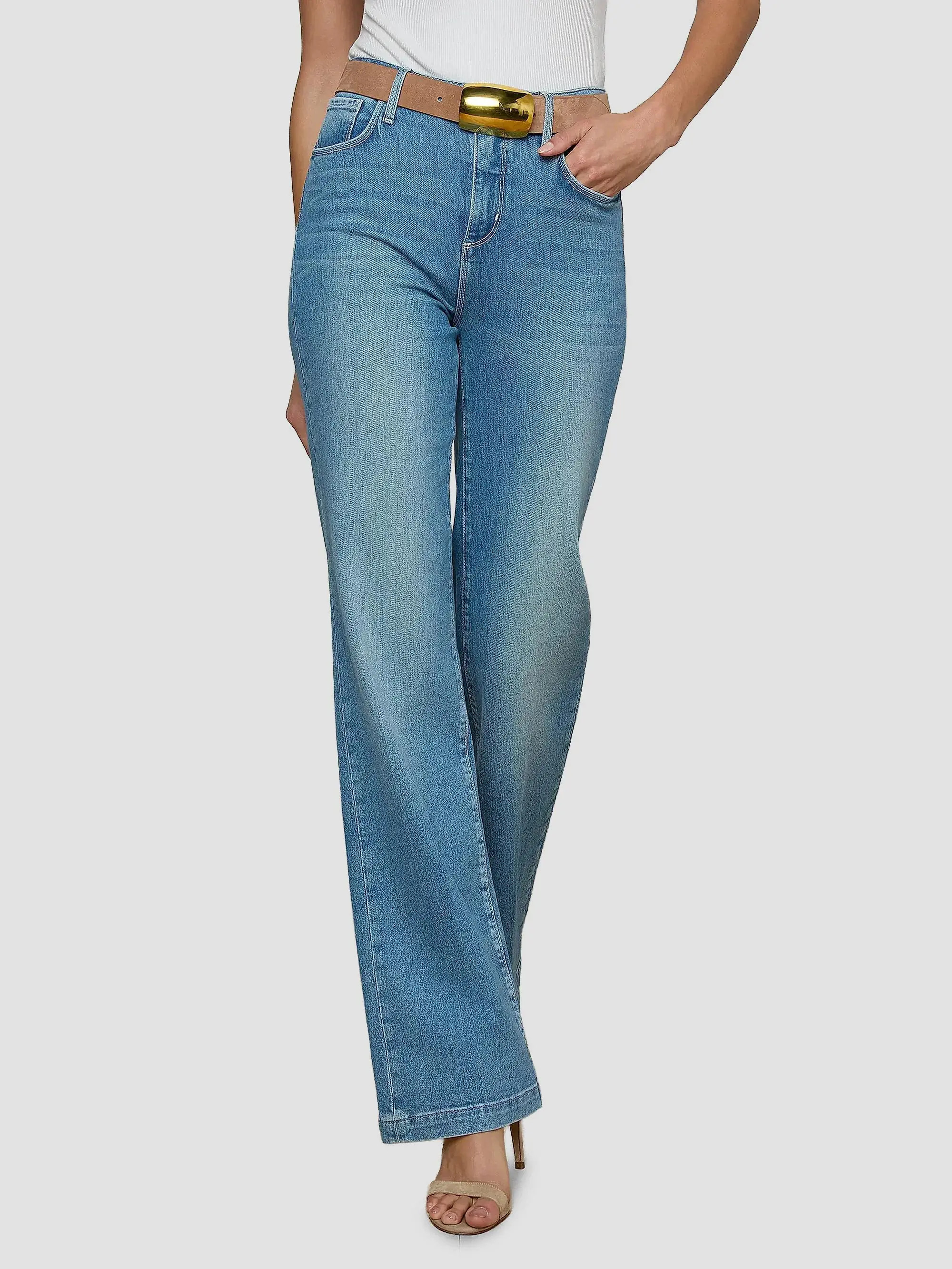 L'AGENCE Clayton Wide-Leg Jeans | Saks Fifth Avenue | Saks Fifth Avenue