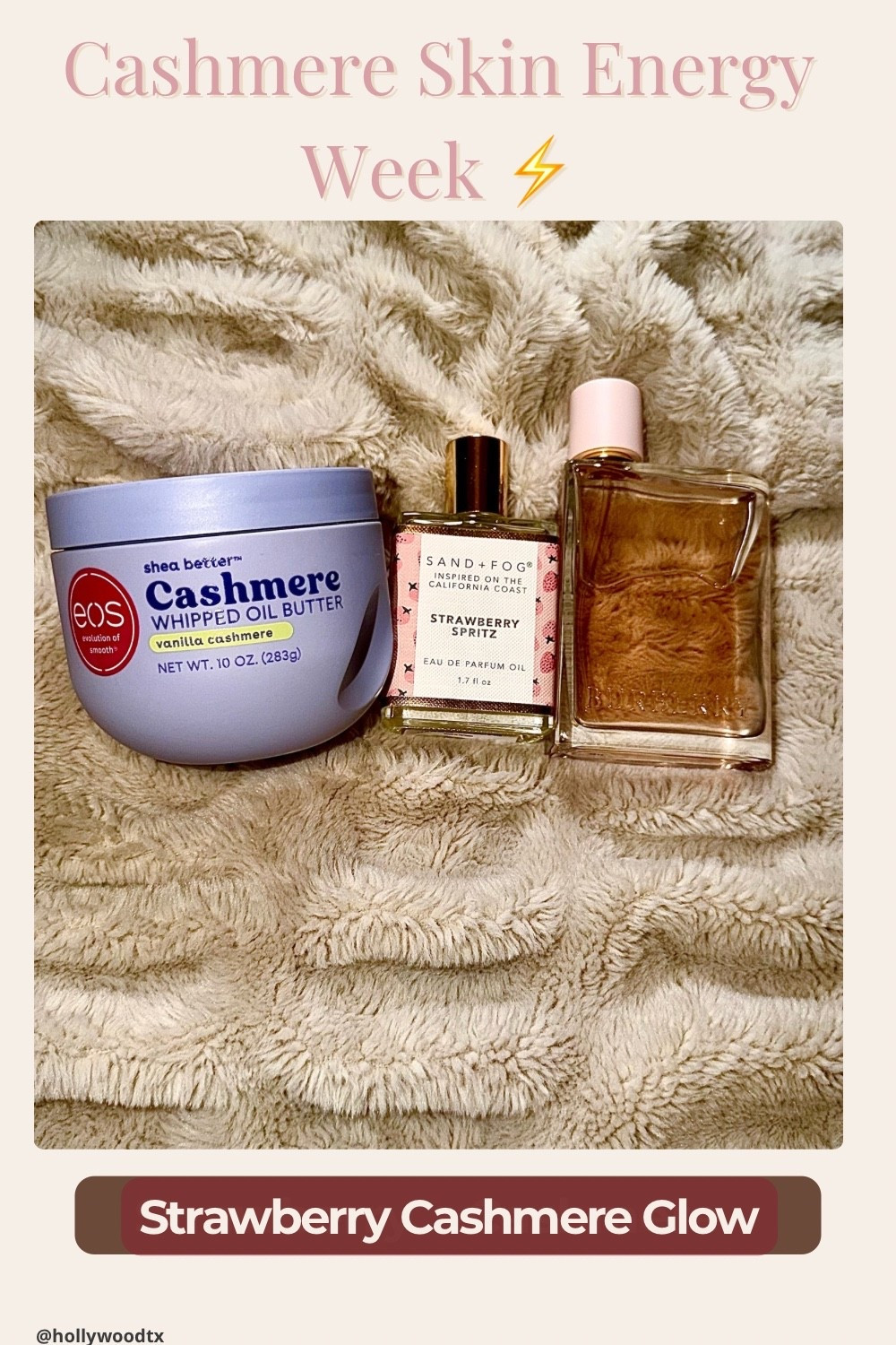 Cashmere Skin Energy Week ⚡️ — Day 1
Today’s SOTD is giving Strawberry Cashmere Glow 🍓✨

Soft, cozy EOS vanilla cashmere layered with a sweet fruity pop that smells expensive but effortless.

I’m turning all 7 days of this week into one SOTD collection so you can easily shop, save, and remix your favorite combos without hunting for links.

Tap to shop today’s scent + come back daily for the rest of the week’s energy 💫

#LTKdayinmylife #LTKBeauty #LTKselfcare