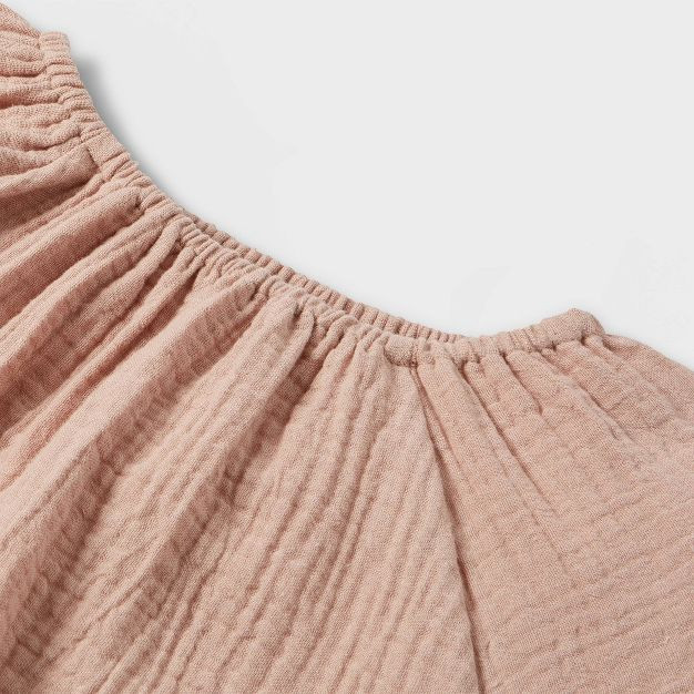 Grayson Collective Toddler Girls' Gauze Long Sleeve T-Shirt - Light Brown | Target