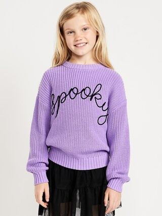 Oversized Crew-Neck Sweater for Girls | Old Navy (US)