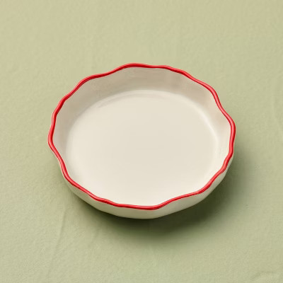 Irregular Edge Recycled Ceramic Trinket Dish Cream/Orange - Hearth & Hand™ with Magnolia | Target