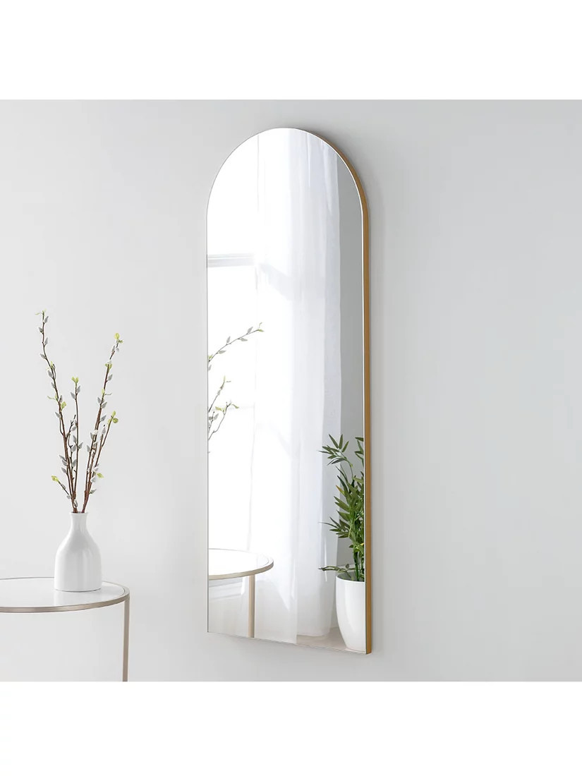 Yearn Delicacy Arched Wood Frame Wall Mirror, 120 x 45cm | John Lewis (UK)