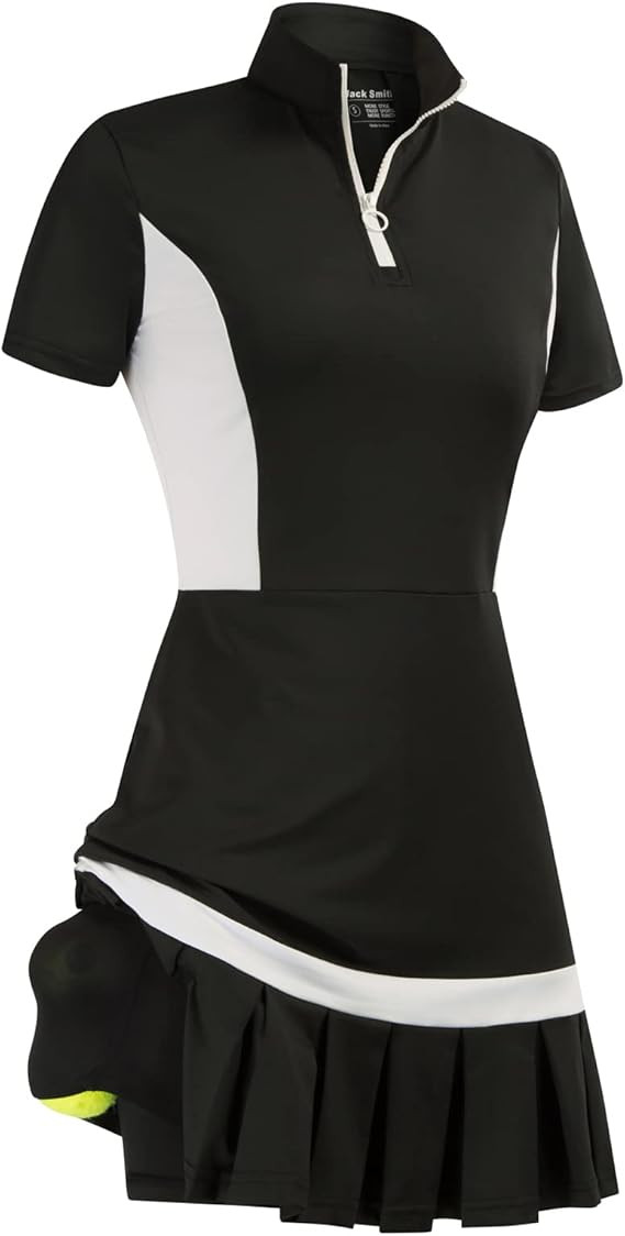 JACK SMITH Women Tennis Golf Dress with Shorts Dry Fit Exercise Workout Dress Short Sleeve Athlet... | Amazon (US)