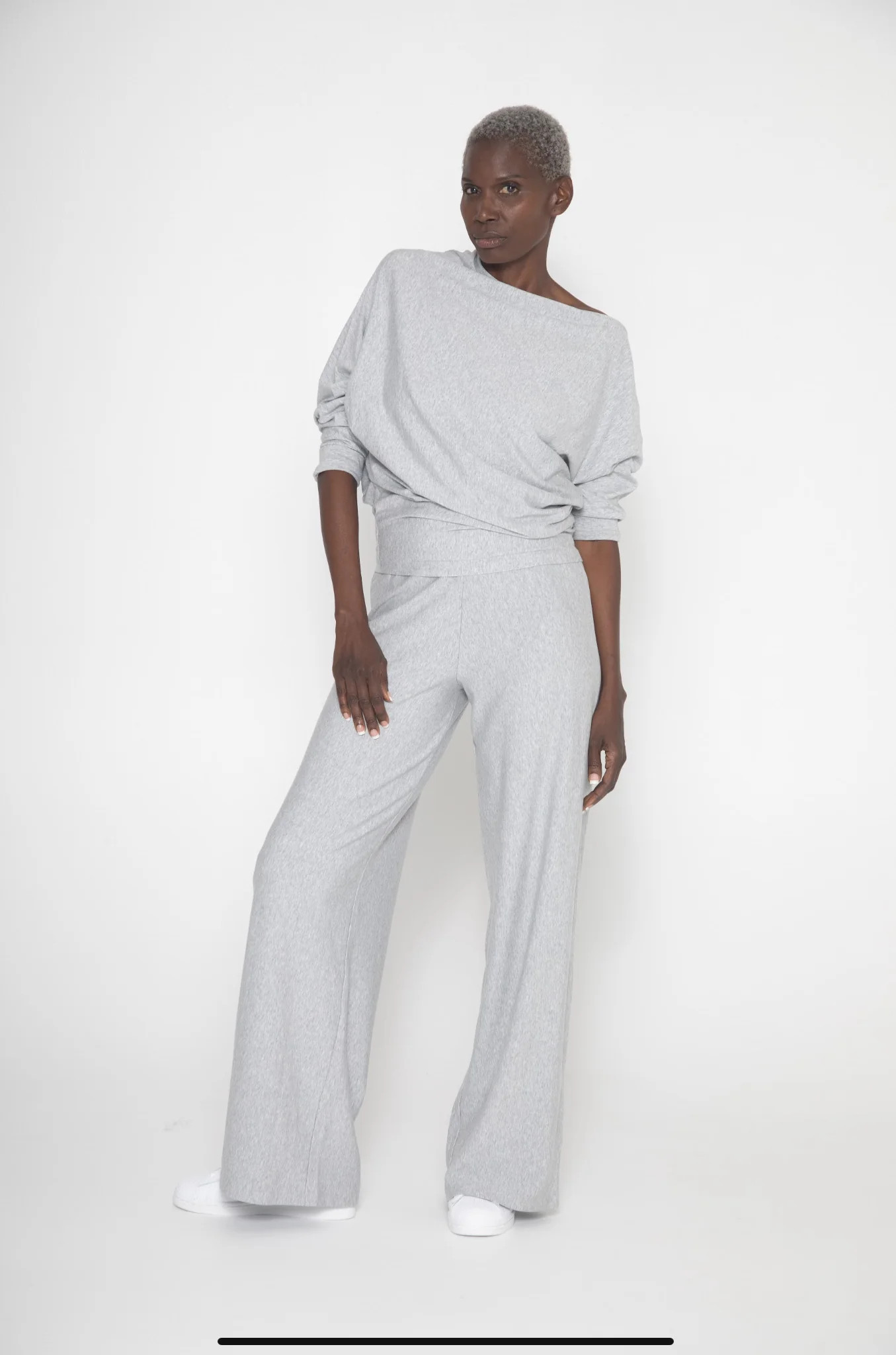 Twisted Tee- Heather Grey Jersey | Kiya Tomlin