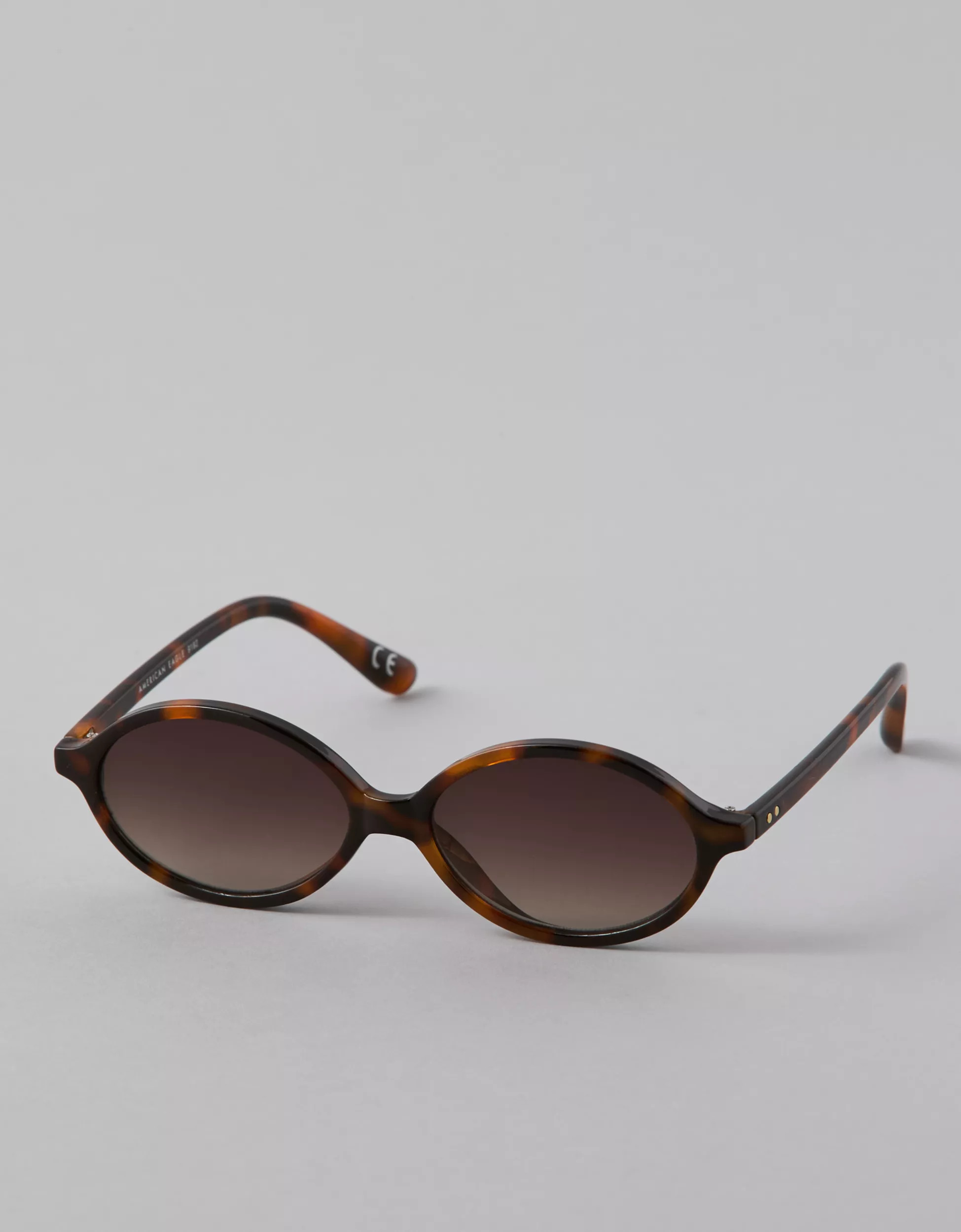 AE Skinny Oval Brown Sunglasses | American Eagle Outfitters (US & CA)