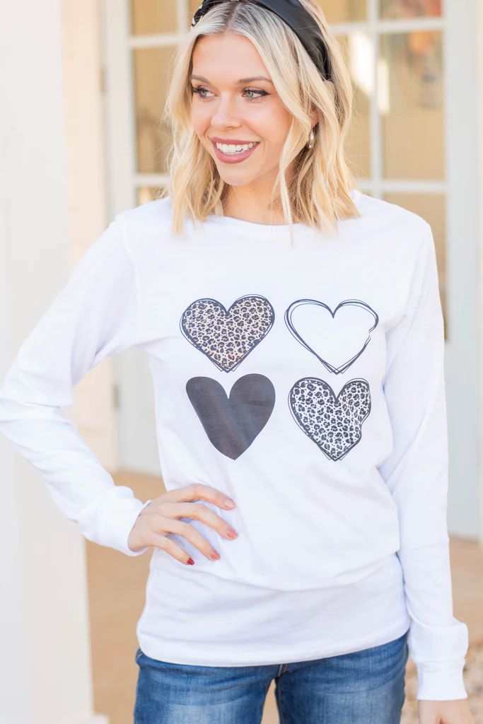 So Much To Love White L/S Graphic Tee | The Mint Julep Boutique