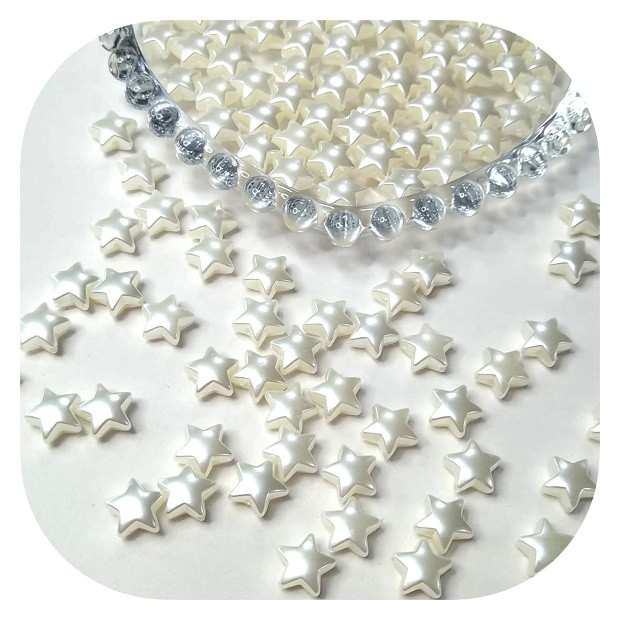 Pérola Estrela 8mm 25 Und Entremeio Passante Miçanga | Shopee (BR)