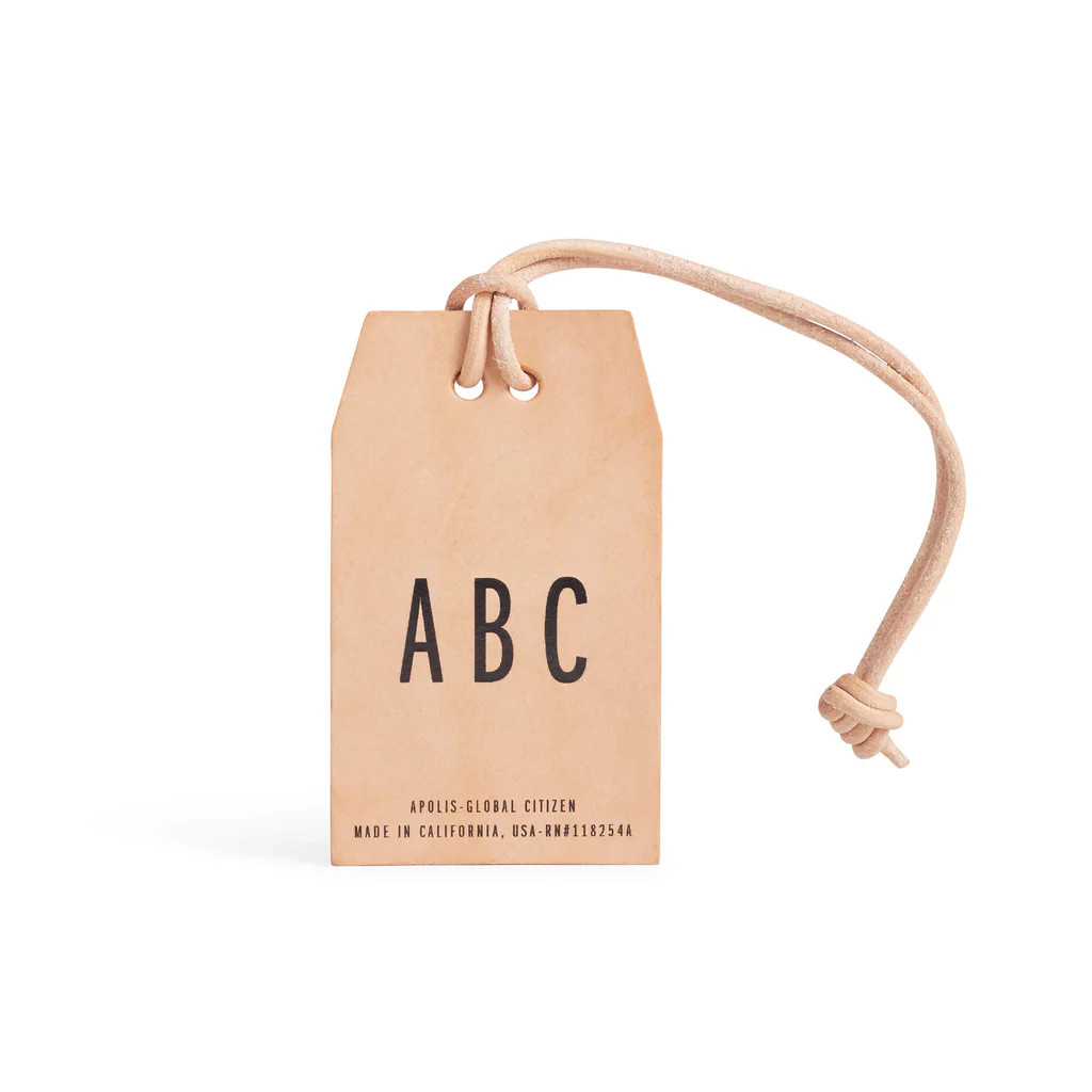 Leather Gift Tag with Monogram | Apolis