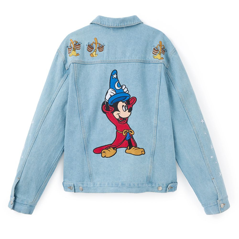 Sorcerer Mickey Mouse Denim Jacket for Adults – Fantasia | Disney Store