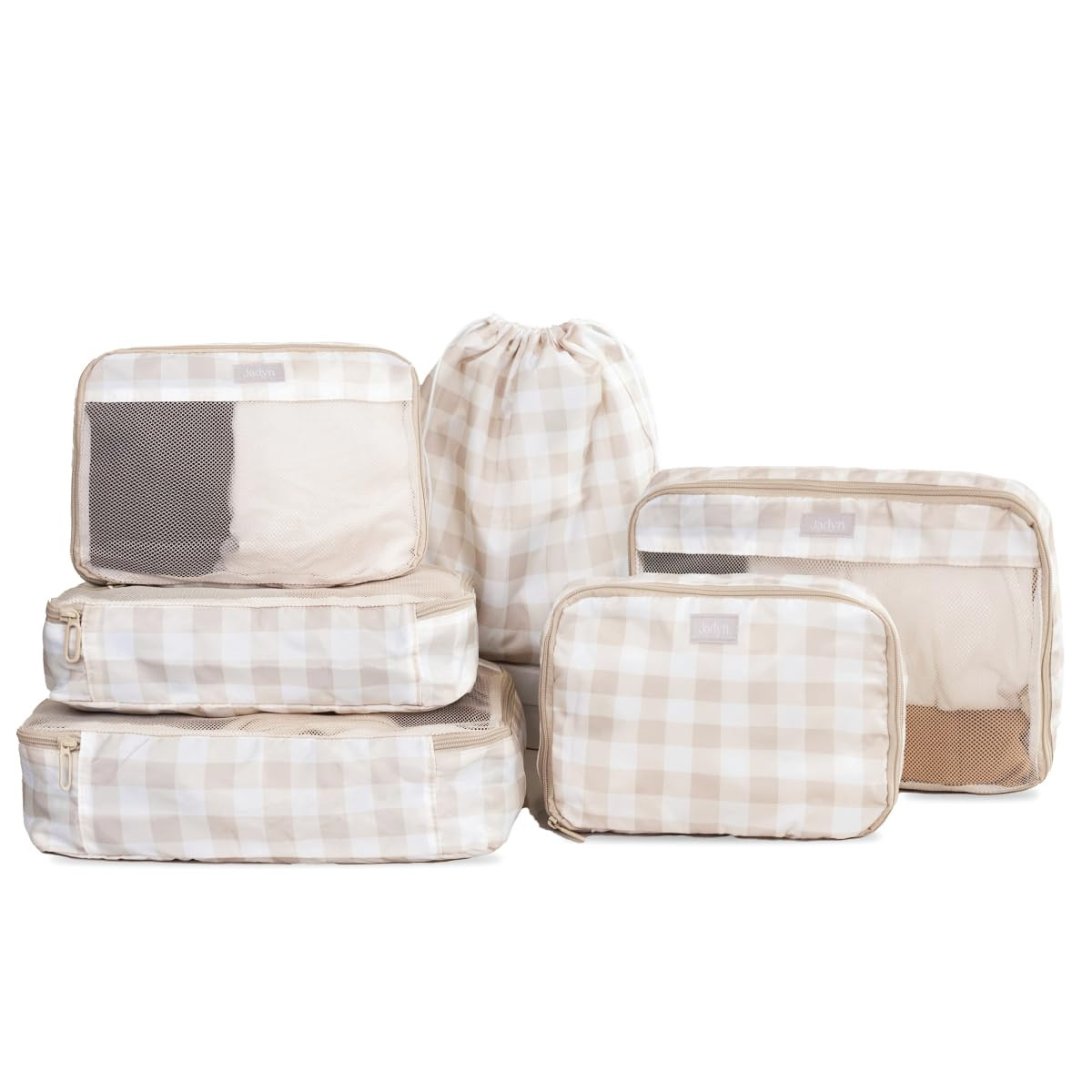 Jadyn Packing Cubes for Travel, 6-Piece Large Packing Cube Organizer Set for Suitcase, Duffel Bag... | Amazon (US)