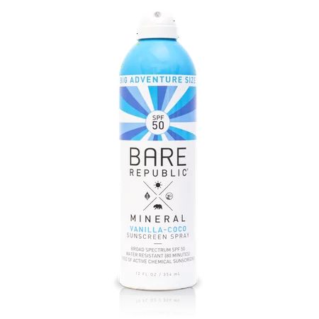 Bare Republic Mineral SPF 50 Vanilla-Coco Sunscreen Spray, 12 Fl Oz. | Walmart (US)