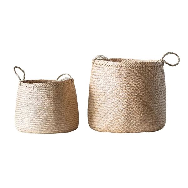 2 Piece Seagrass Basket Set | Wayfair North America