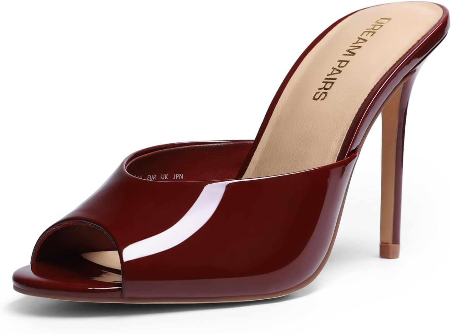 DREAM PAIRS Women's Peep Toe Mule Heel Sandal | Amazon (US)