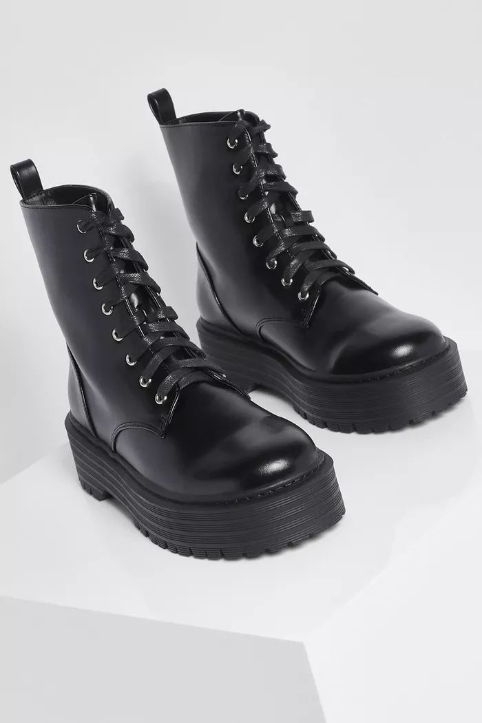 Wide Fit Chunky Hiker Boots | Boohoo.com (UK & IE)