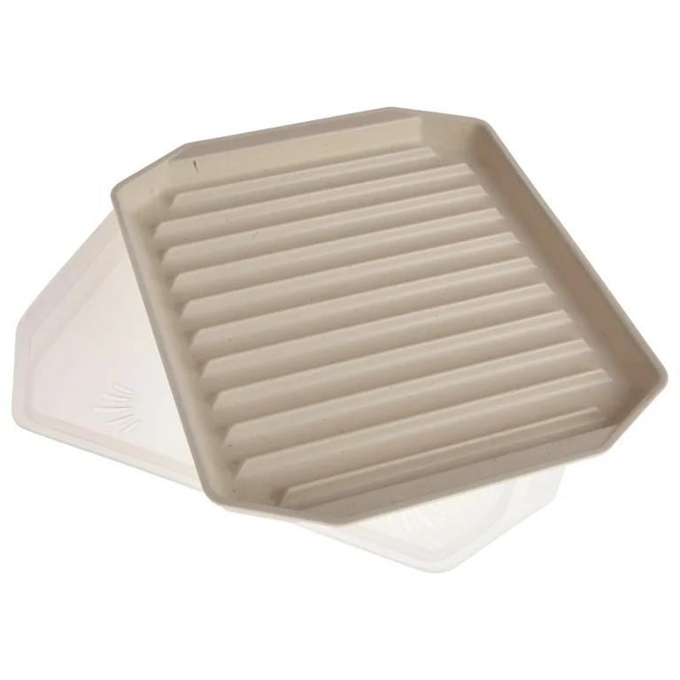 Nordic Ware Microwave Safe Covered Plastic Bacon Rack with Lid,  White, 2 Pieces | Walmart (US)