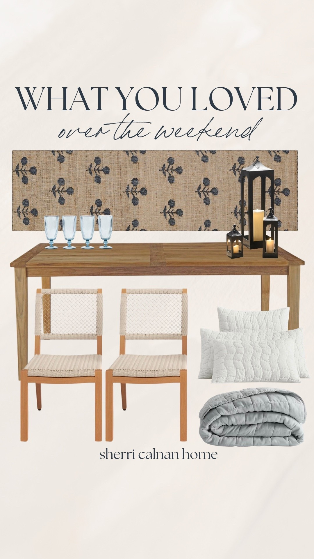 Your favorite finds from the weekend! 🤍 These best sellers prove that you’ve been refreshing your patio furniture, your bedding, and your outdoor entertaining finds. In addition, this patterned runner is still a big hit! 

#LTKHome #LTKSaleAlert