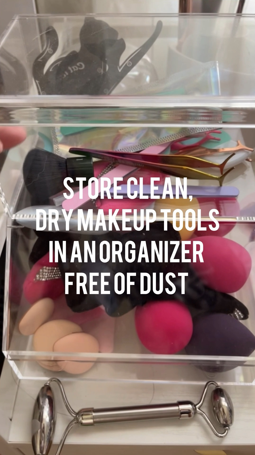 Makeup brush cleaning and storage — wash and clean makeup brushes faster with a brush and beauty blender washer. Then store clean dry tools in a makeup organizer that’s closed and free of dust. 

This is how to clean multiple brushes at once! A  real timesaver if you wait until you have to wash all the things like me… haha

Related: clear makeup organizer, makeup tools, brush cleaners, clear vanity organizer, acrylic organizer with lid, clear covered organizer 

#LTKBeauty #LTKFindsUnder50
