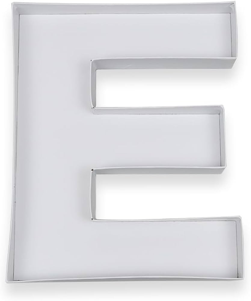 10" E Shaped Cardboard Letter Mache Chocolate Sweets Candy Container Box (White,E ) | Amazon (US)