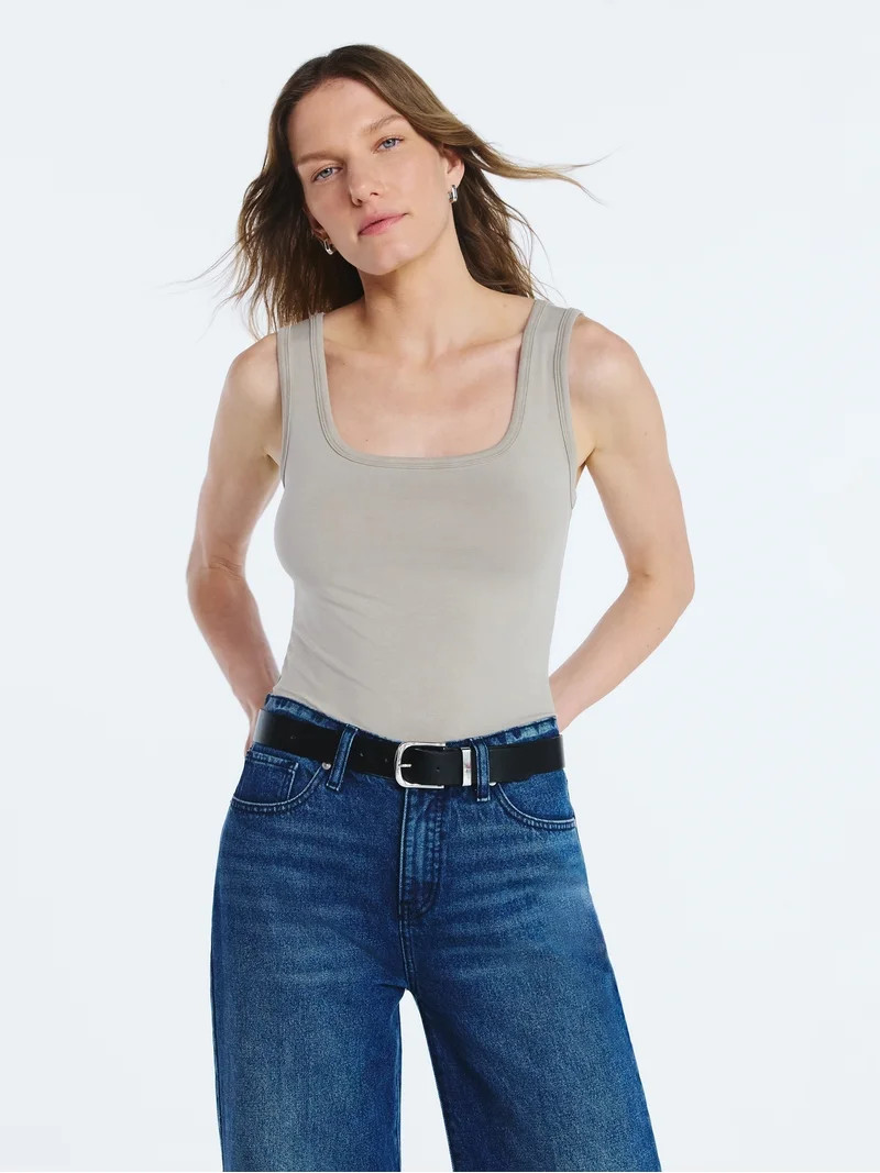 Scoop Women’s Square Neck Tank Top, Sizes XS-XXL | Walmart (US)