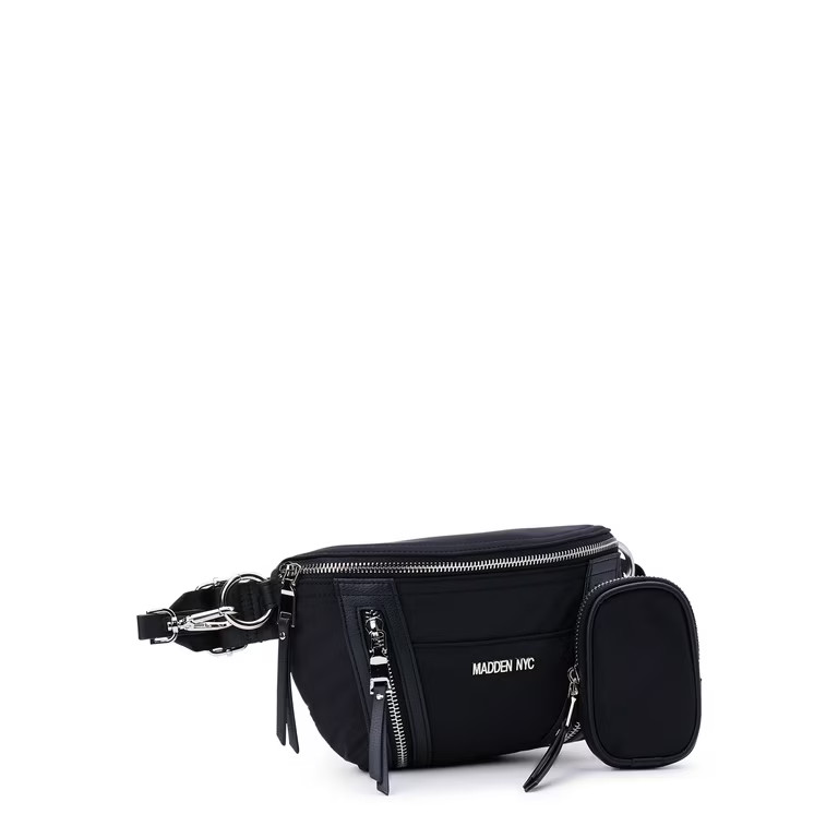 Madden NYC Women's Fanny Pack Crossbody, Black | Walmart (US)