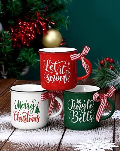 Christmas Mini Coffee Mug Tiered Tray Decor Winter Decorations Holidays Xmas Table Centerpieces F... | Amazon (US)