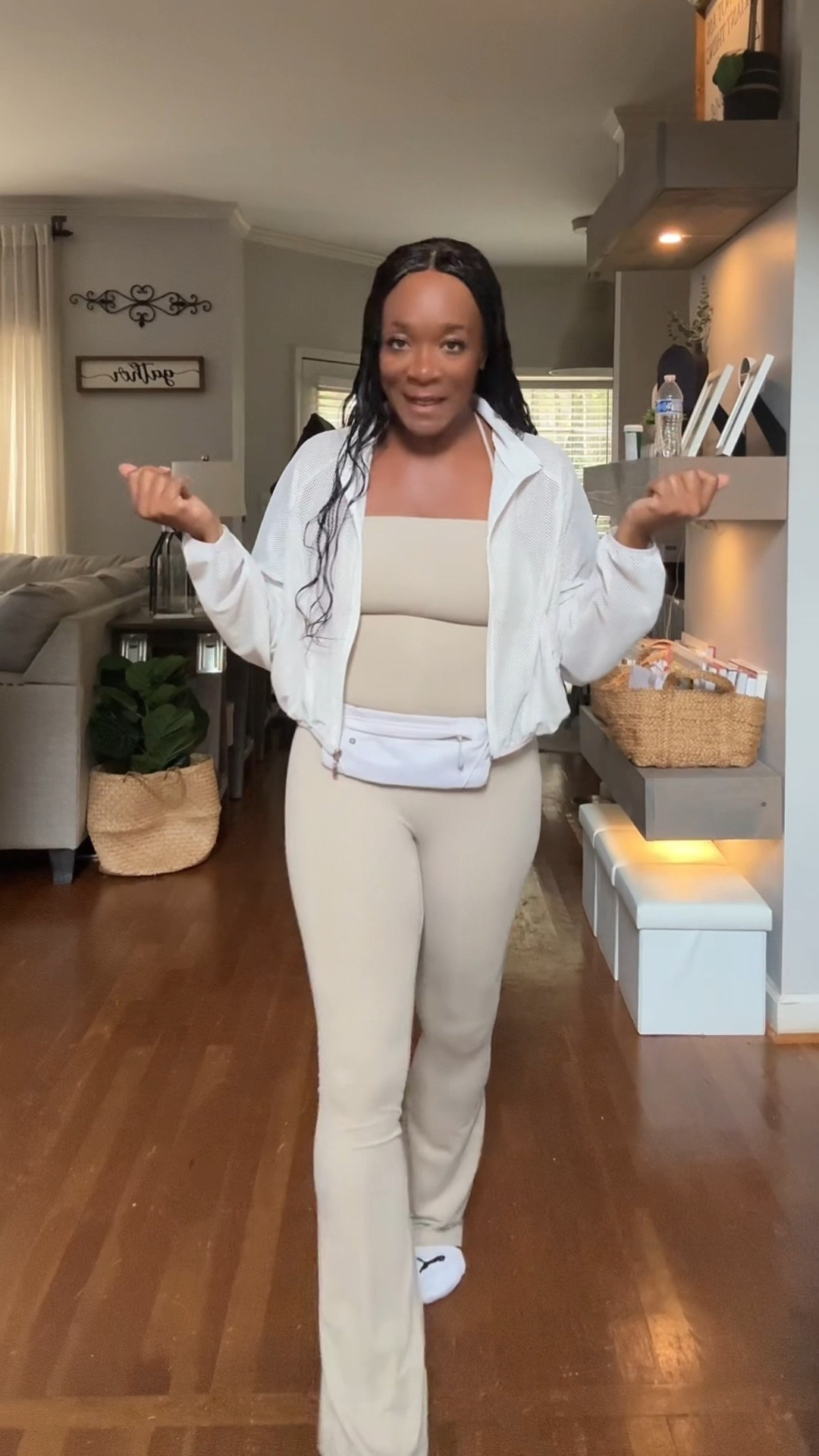 This Shapewear jumpsuit has all around tummy control, and is so stretchy and it has very long length. #jumpsuit #yogajumpsuit #plussizereview #tiktokshopfashionfinds #tiktokshopcreatorpicks