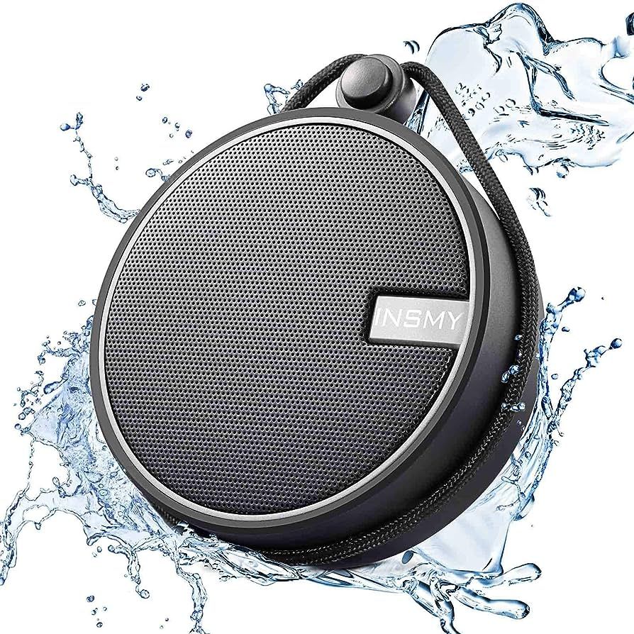 INSMY C12 IPX7 Waterproof Shower Bluetooth Speaker, Portable Small Speaker, Speakers Bluetooth Wi... | Amazon (US)