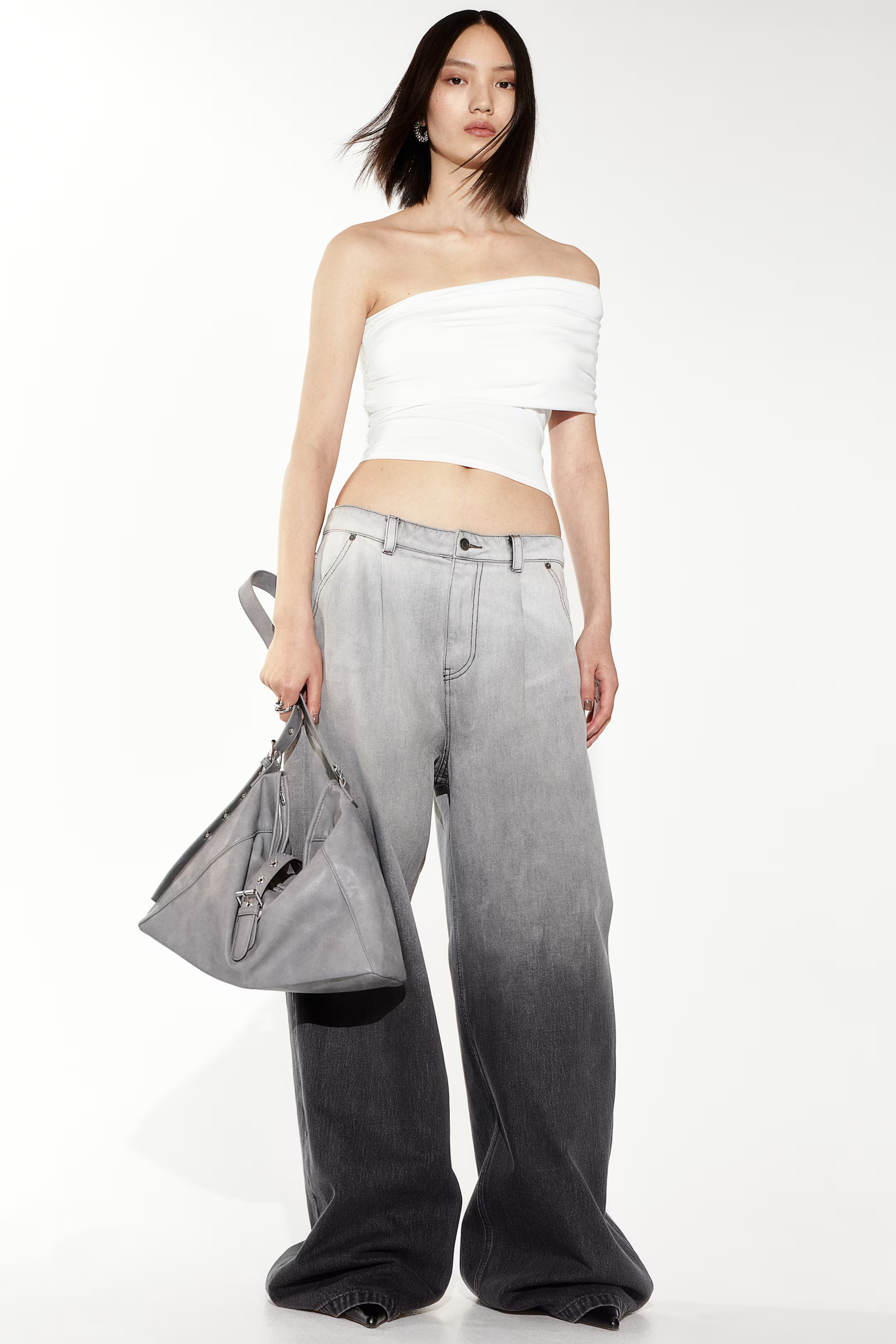 Wide-Leg Twill Pants | H&M (US + CA)