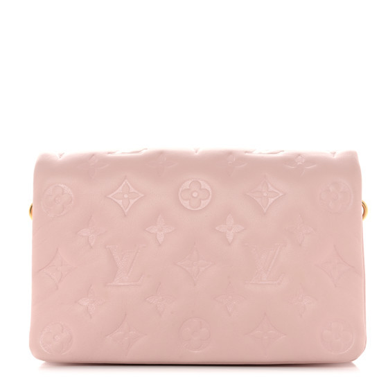 Lambskin Embossed Monogram Pochette Coussin Rose | FASHIONPHILE (US)