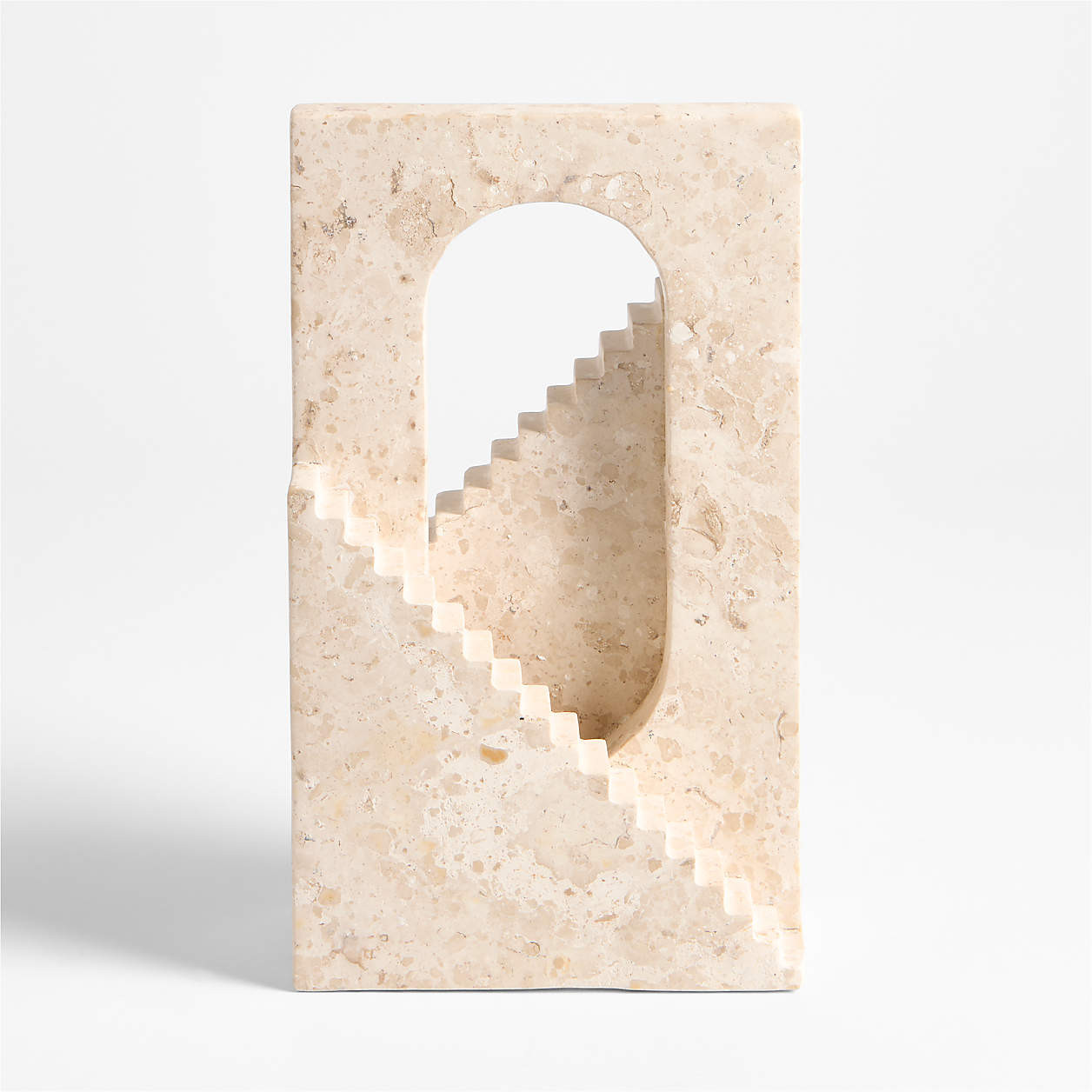 Athens Beige Marble Decorative Staircase 7" + Reviews | Crate & Barrel | Crate & Barrel